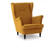 Fotele - Fotel uszak, styl skandynawski, Crem, 81x85x102 cm, miodowy - miniaturka - grafika 1