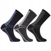 Skarpetki męskie - Skarpety Męskie Ciepłe Thermo na zimno Długie Prążkowane 3-PAK MORAJ 39-42 - miniaturka - grafika 1