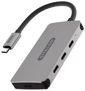 Sitecom Hub CN-386 Srebrno-czarny - Huby USB - miniaturka - grafika 1