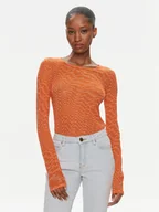 Bluzki damskie - Pinko Bluzka Berlino 100639 A1A0 Pomarańczowy Regular Fit - miniaturka - grafika 1