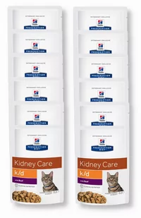 Hills PD Prescription Diet Feline k/d Kidney Care Wołowina 12x85g saszetka 25042-uniw - Mokra karma dla kotów - miniaturka - grafika 1