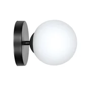 Lampy ścienne - Kinkiet ścienny Halldor czarno-biały 1xE14x10W wym: 15 x 15 cm szkło IP20 Emibig - miniaturka - grafika 1