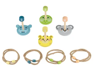 Playtive Drewniane zabawki edukacyjne Gra w rzucanie pierścieniami - Zabawki i gry sportowe Playtive Drewniane zabawki edukacyjne Gra w rzucanie pierścieniami - Zabawki i gry sportowe - miniaturka - grafika 1