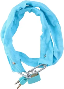 Dunlop Zapięcie rowerowe łańcuchowe z kłódką 90cm E-07563-BLU - Zabezpieczenia do roweru - miniaturka - grafika 1