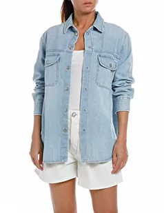 Replay Koszula damska W2294, 010 Light Blue, L, 010 Light Blue, L - Koszule damskie - miniaturka - grafika 1