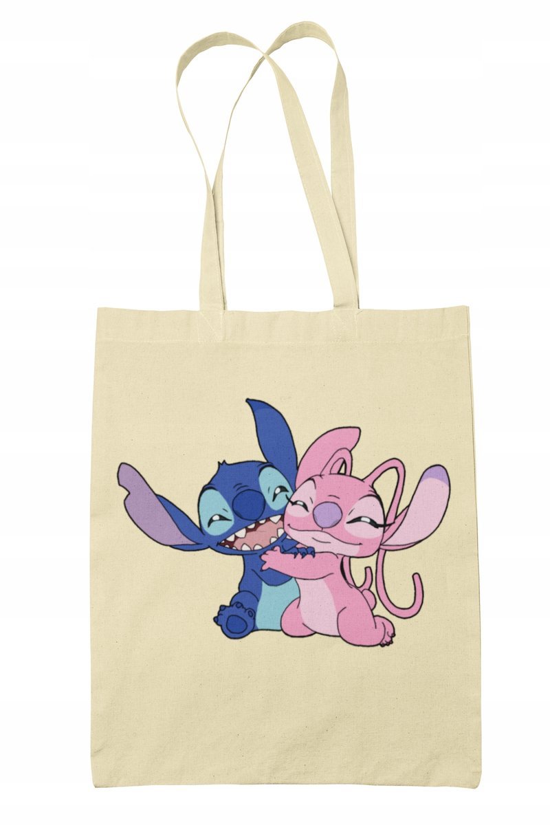 Torba Shopper-materiał-na ramie-Lilo i stich-bajka