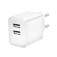 Ładowarki do telefonów - Ładowarka Sieciowa do smartfona USB, z Dwoma Portami USB-A,12 W, Adapter gniazdka, Biały, Logilink - miniaturka - grafika 1