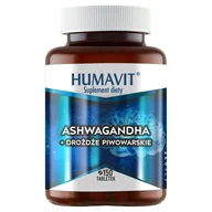Układ nerwowy - Humavit Ashwagandha + Drożdże Piwowarskie, 150 tabletek - miniaturka - grafika 1
