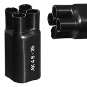 Kostki, złączki, wtyczki - Radpol SA AK4 6-35 palczatka termokurczliwa 1x35-16mm/4x12-5mm CZARNY - miniaturka - grafika 1