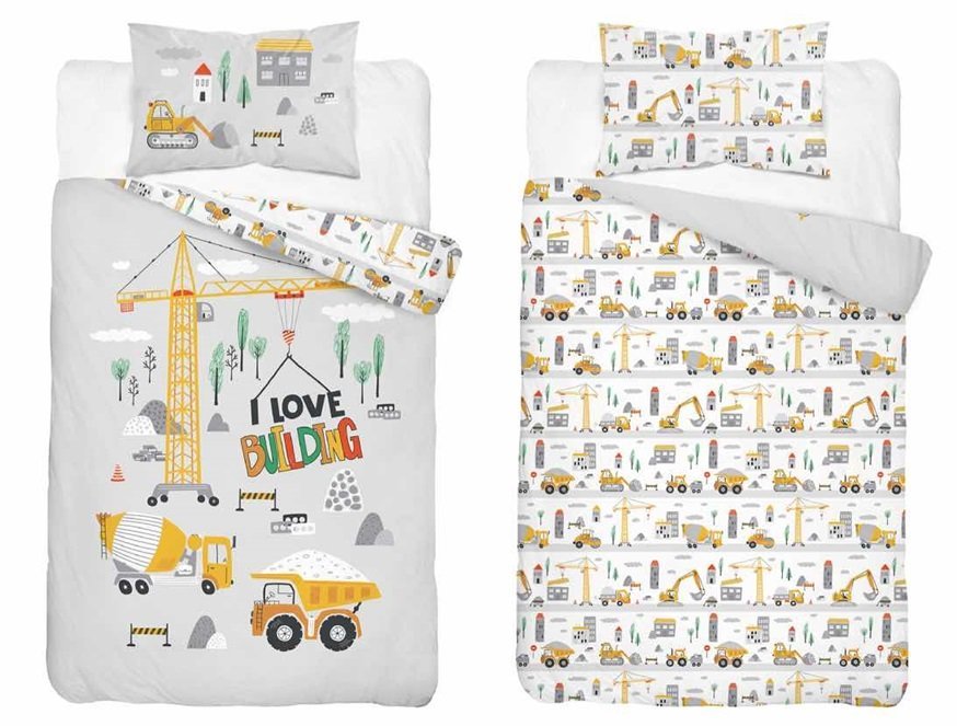 Pościel bawełniana do łóżeczka 100x135 5516b maszyny budowlane