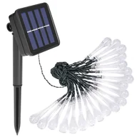 Lampy ogrodowe - INSPIRE - Girlanda zewnętrzna MUXIA 5M - 20 zintegrowanych wielokolorowych żarówek LED - Girlanda solarna 8 godzin autonomii - panel solarny 6,7 x 6,7 - miniaturka - grafika 1