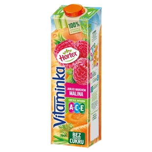 Hortex Sok Vitaminka marchew, jabłko i malina - Soki i napoje niegazowane - miniaturka - grafika 1