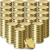Pojemniki kuchenne - Metalowe wieczka do słoików i butelek Kalbo 200 szt. 53mm złote - miniaturka - grafika 1