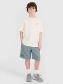 Spodnie i spodenki dla chłopców - 4F Spodenki dresowe chłopięce - turkusowe 122 (6-7 lat) - miniaturka - grafika 1