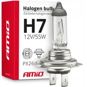 Żarówki samochodowe - 10X Żarówka Halogenowa Amio H7 12V 55W Filtr Uv Żarówki Mijania Homologacja - miniaturka - grafika 1