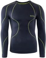 Koszulki sportowe męskie - Hi-Tec Koszulka męska IKAR TOP black/lime punch r. L - miniaturka - grafika 1