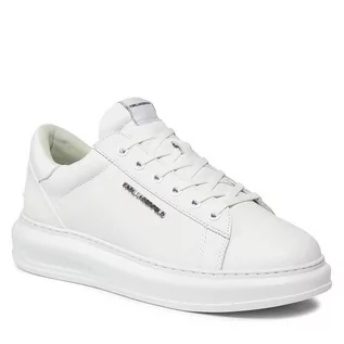 Półbuty męskie - Sneakersy KARL LAGERFELD KL52577 White Lthr 011 - grafika 1