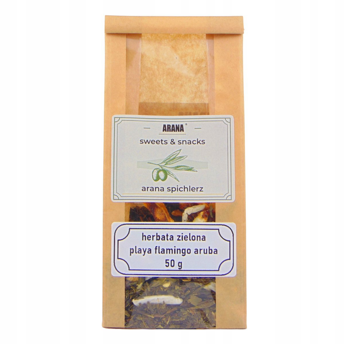 HERBATA ZIELONA LIŚCIASTA 50g z aloesem i grejpfrutem Playa Flamingo Aruba