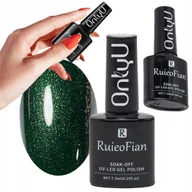 Lakiery do paznokci - Szmaragdowa Zielen Hybrydowy Lakier Do Paznokci Z Polyskiem Lakier Uv/L100 - miniaturka - grafika 1