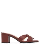 Klapki i japonki damskie - LOVE MOSCHINO Klapki JA28065G1MIA0201 Brązowy - miniaturka - grafika 1