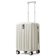 Torby podróżne - Hanke Walizka podręczna pod siedzeniem z kółkami 35 cm 40.6 cm 50.8 cm 61.0 cm 73.7 cm Walizka obrotowa wbudowana TSA lekka PC twarda walizka na kółkach torba podróżna, Biała kość słoniowa, Expandable - miniaturka - grafika 1