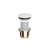 Korki do umywalek - Excellent Korek klik-klak umywalkowo-bidetowy, złoty połysk, biały mat - miniaturka - grafika 1