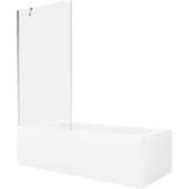 Wanny - Mexen Vega wanna prostokątna 170 x 70 cm z obudową i parawanem 1-skrzydłowym 90 cm, transparent, chrom - miniaturka - grafika 1