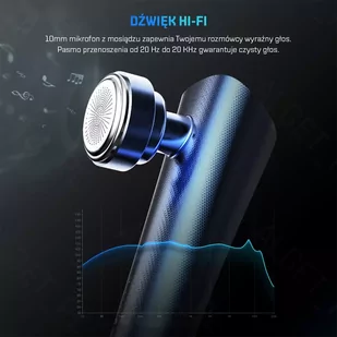 Słuchawka Samochodowa Bluetooth ROCK SPACE Torch Niebieski - Słuchawki bluetooth - miniaturka - grafika 2