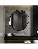 Lustra - Lustro o organicznym kształcie w ramie - CYRKON W RAMIE, CYRKON: 50X52 - miniaturka - grafika 1