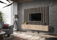 Szafki RTV - Szafka RTV VERTI 180 hickory jackson + panel ścienny - miniaturka - grafika 1