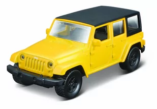 Maisto MI 21001-31 Auto Power Racer Jeep Wrangler Unlimited 2015 żółty - Kolekcjonerskie modele pojazdów - miniaturka - grafika 1