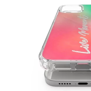 Ringke Fusion Design pancerne etui pokrowiec z żelową ramką iPhone 12 Pro Max różowo-zielony (GNAP0028) - Etui i futerały do telefonów - miniaturka - grafika 2