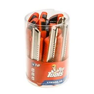 Nożyce i noże - Nóż z ostrzem łamanym 18 mm, zestaw 12 sztuk, w tubie Top Tools - miniaturka - grafika 1