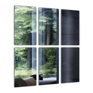 Ozdobne Płytki Ścienne Glamour Lusterko Dekoracyjne 6 szt. - 30x16 cm - Lusterka do makijażu - miniaturka - grafika 1