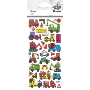 Naklejki wypukłe pojazdy budowlane mix 30szt - Zabawki kreatywne - miniaturka - grafika 1