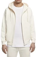 Bluzy męskie - Urban Classics Męska bluza z kapturem, z zamkiem błyskawicznym, dostępna w 10 kolorach, jednokolorowa, z kapturem i kieszenią na brzuchu, rozmiary od S do 5XL, Whitesand, XXL - miniaturka - grafika 1