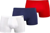 Majtki męskie - Teyli Wielopak bokserek męskich Levi S Biały-czerwony-niebieski - miniaturka - grafika 1