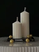 Świece - Zestaw Świec Sojowych Ozdobnych Pillar - miniaturka - grafika 1