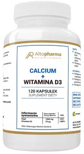 AltoPharma, Calcium 1000mg + Vitamina D3 2000iu, 120 Kaps. - Witaminy i minerały - miniaturka - grafika 1