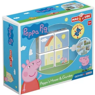 Magicube Kostki magnetyczne Świnka Peppa dom i ogród - Klocki - miniaturka - grafika 1