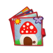 Zabawki sensoryczne - Książeczka Sensoryczna Duża, Quiet Book, Montessori - Szczęście/ Jolly Designs - miniaturka - grafika 1