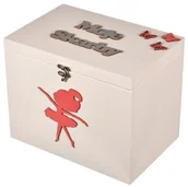 Dekoratorstwo - Drewniane pudełko białe dla dziewczynki - miniaturka - grafika 1