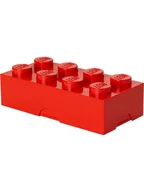 Sztućce dla dzieci - LEGO Pojemnik "Classic Brick 8" w kolorze czerwonym na lunch - 20 x 7,3 x 10 cm - miniaturka - grafika 1