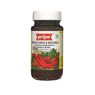 Pasztet i przetwory mięsne - Marynowana ketmia szczawiowa z czerwonym chilli Roselle Leaves Gongura Red Chilli Priya 300g - miniaturka - grafika 1