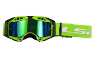 Gogle i okulary motocyklowe - Gogle LS2 Aura Pro Czarno-zielone Lustrzanka + PINLOCK I ZRYWKI - miniaturka - grafika 1