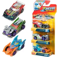 Samochody i pojazdy dla dzieci - T-RACERS 2.0 MIX 'N RACE 3-PAK GLITCHER + MONSTER MACHINE + BLUE DRAGON - miniaturka - grafika 1