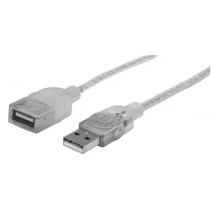 Manhattan Kabel Usb Usb 2.0 A-a M/f, 1,8m, srebrny - Kable komputerowe i do monitorów - miniaturka - grafika 1