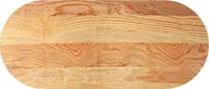 Stoły - vidaXL Blat do stołu, brązowy, 140x60x2 cm, lite drewno dębowe, owalny - miniaturka - grafika 1