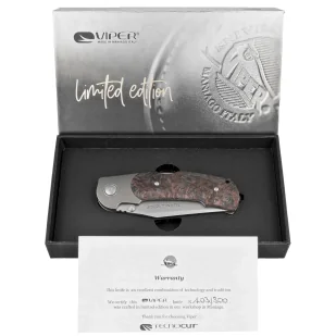 Nóż składany Viper Turn LE 103/300 Titanium/Dark Matter Copper Carbon Fiber, Bead Blasted M390 by Fabrizio Silvestrelli (V5986FCC) - Noże - miniaturka - grafika 8