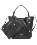 Torebki damskie - Calvin Klein Damska torba Tote Crossbody Quinn North/South Mini torba na ramię, rozmiar uniwersalny, czarny/srebrny, jeden rozmiar - miniaturka - grafika 1